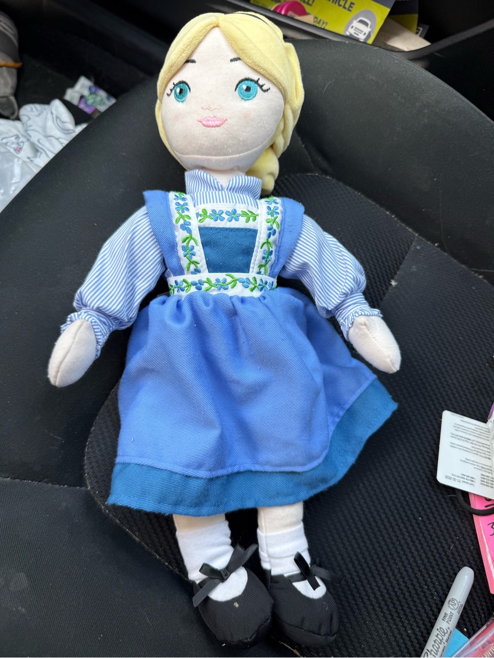 Disney Blonde-Haired Plush Doll in Blue Dress